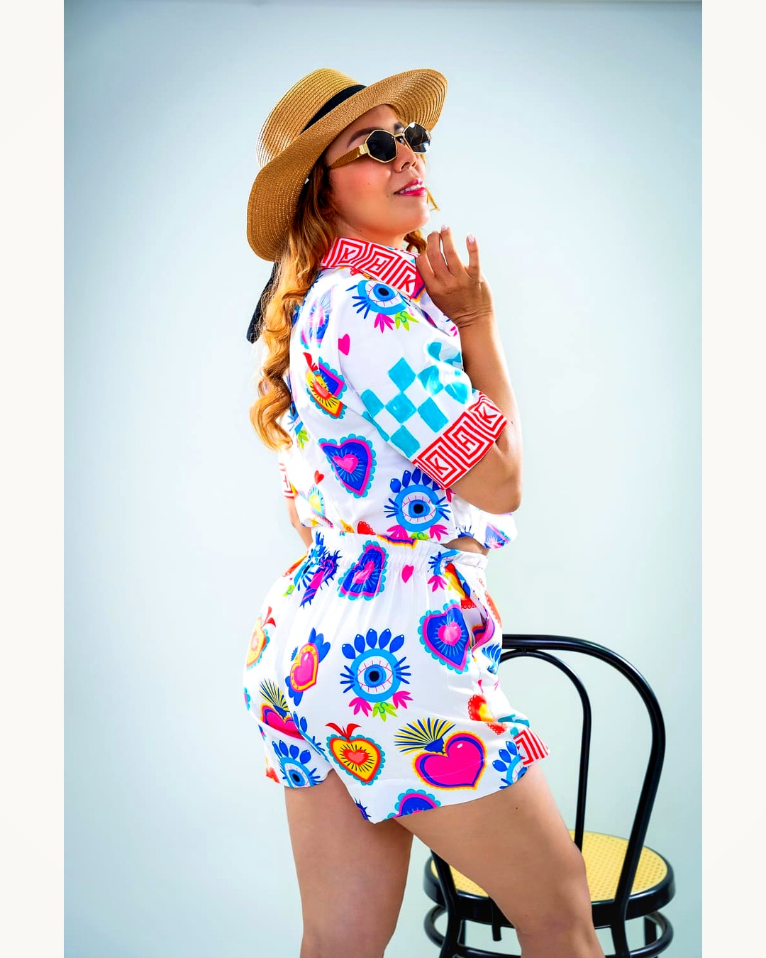 Set Kimono & Skort Corazones & Ojos - Vista 3