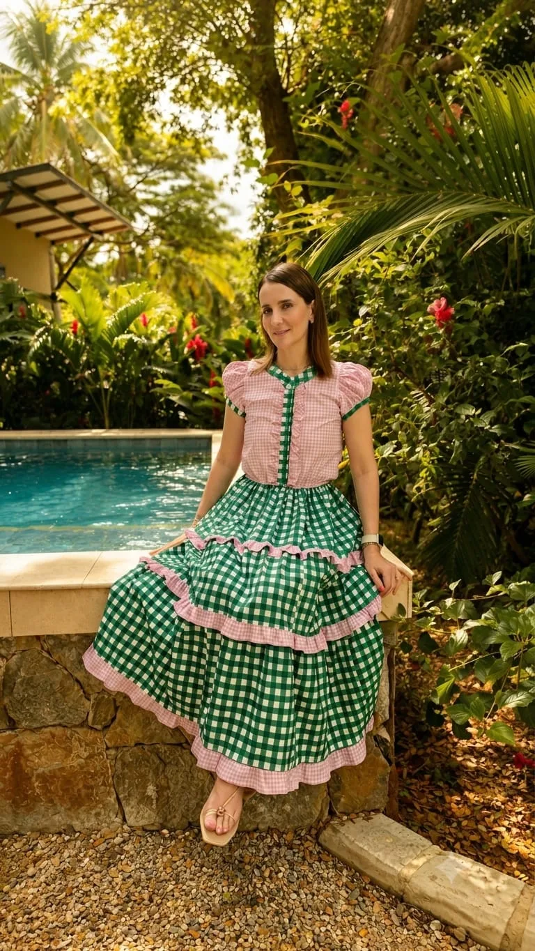 Vestido Maxi Cuadros